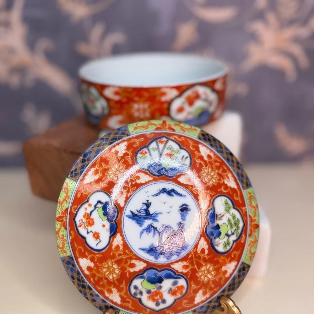 Vintage Estate Takahashi Imari Porcelain Trinket Box